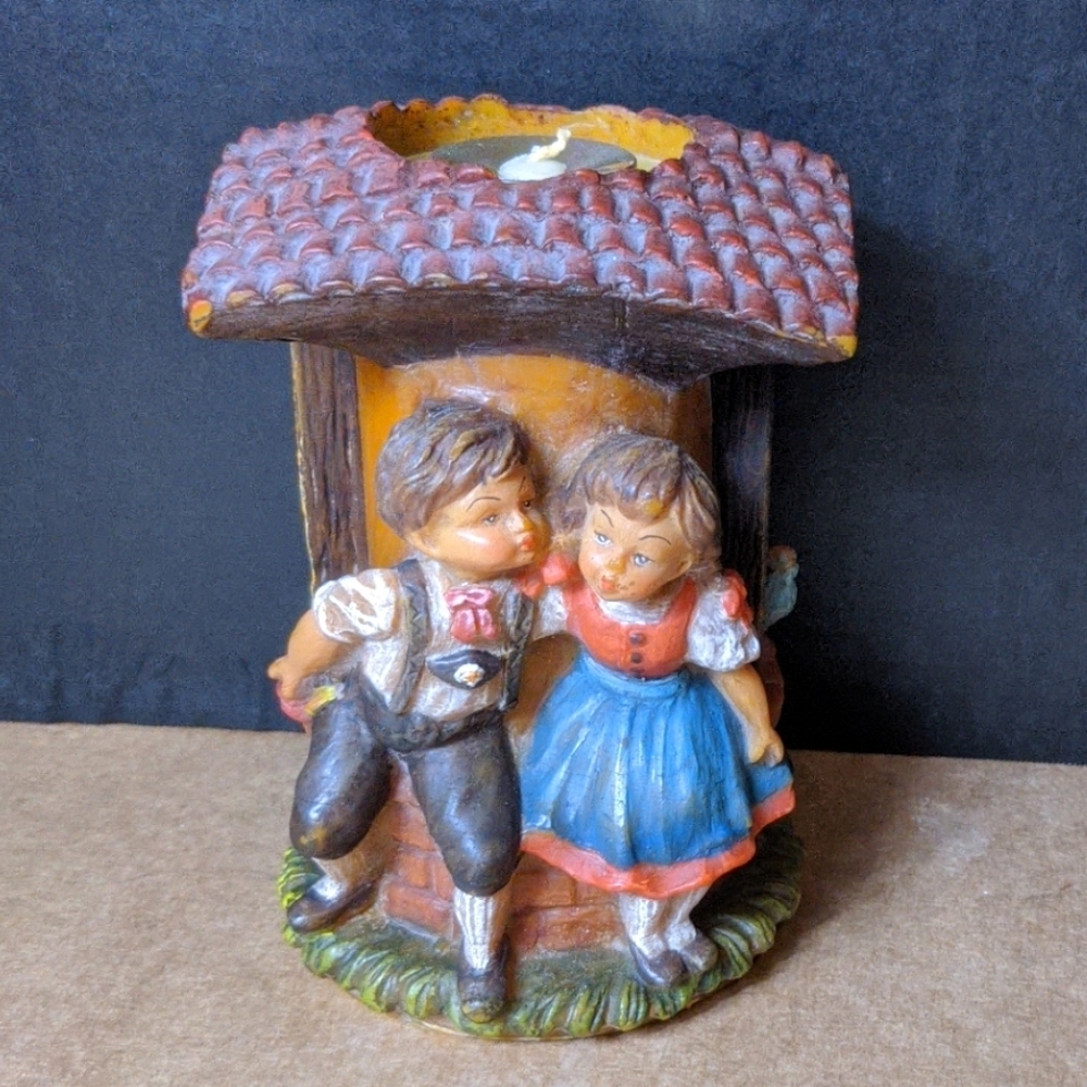 Hand-Carved Vintage German Candle